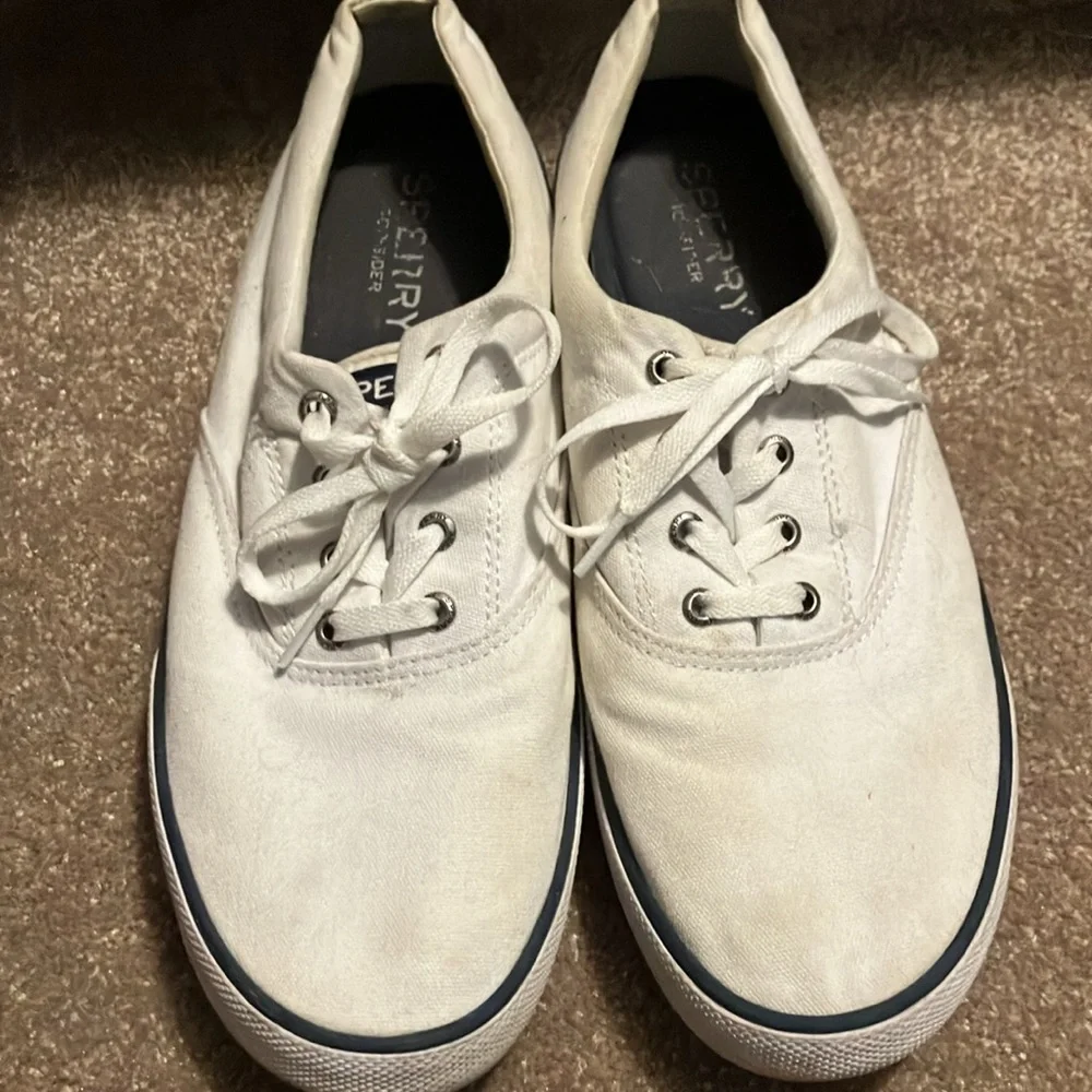 White Sperry Top-Siders Size 11.5